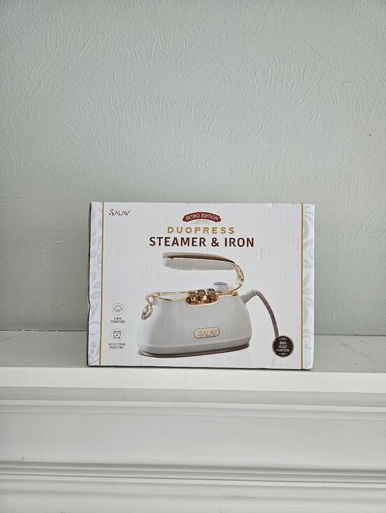 SALAV Other - New In Box- SALAV Retro Edition Duopress Garment Steamer And Iron- Pearl